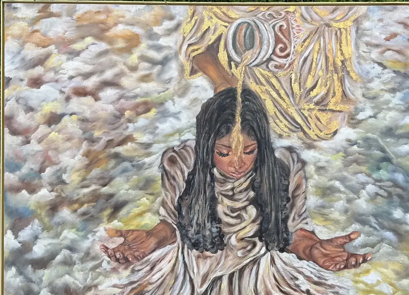 The Anointed Pour — original artwork by Natalia